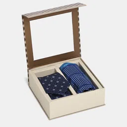 Blackberrys Printed Tie With Pocket Square And Cufflink Combo-0