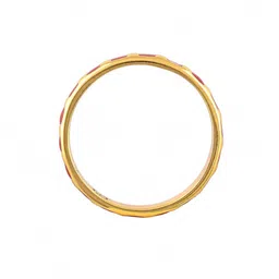 Voylla Set Of 2 Gold-Plated Textured Check Enamel Stackable Finger Ring image 4