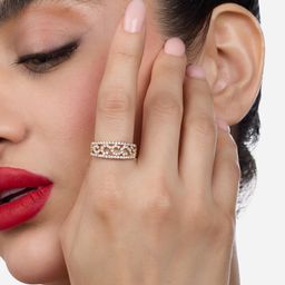 Zaveri Pearls Gold-Plated Cubic Zirconia-Studded Ring-47