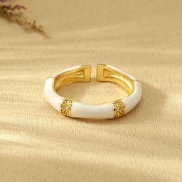 SALTY Stone Studded Honeyed Love Ring-image-91