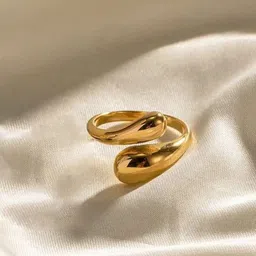 DressBerry Gold-Plated Adjustable Finger Ring-image-22
