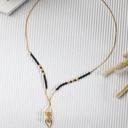 AanyaCentric Gold-Plated AD-Studded Mangalsutra, Earring & Ring Set-58
