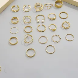 Jewels Galaxy Set Of 23 Gold-Plated Finger Rings-15