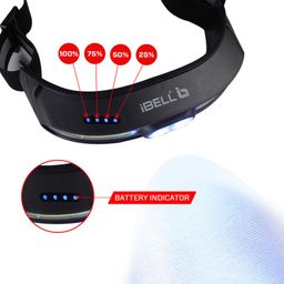 IBELL HL8245S Rechargeable Headlamp Torch with Headband, Long Range Super Bright LED Flashlight with Various Light Modes (Black) image 4