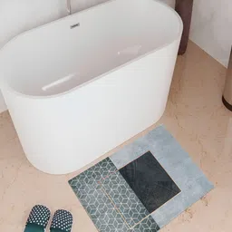 Kuber Industries Grey Anti-Skid Bath Rug-image-84