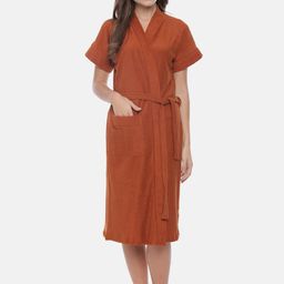 GOLDSTROMS Women Cotton Bath Robe With Belt-image-96