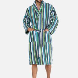RANGOLI Men Striped Cotton Bath Robe-image-44