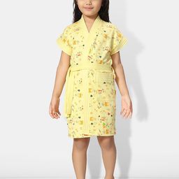 Be You Girls Printed Terry Cotton Water Absorbent Bath Robe With Belt-image-33