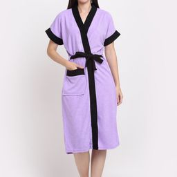 Creeva Belted Short Sleeved Terry Bath Robe-image-62