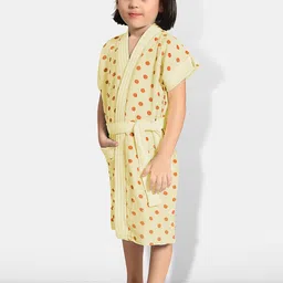 Be You Kids Printed Terry Cotton Water Absorbent Bath Robe With Belt-image-48