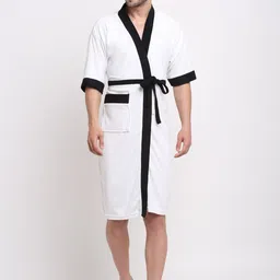 Creeva Everyday Collection Shawl Collar Terry Bath Robe With Front Pocket-48
