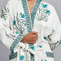 India Circus by Krsnaa Mehta Unisex Printed Cotton Azalea Allure Bath Robe-image-36