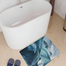 Kuber Industries Blue Anti-Skid Bath Rug-picture-21