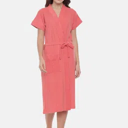 GOLDSTROMS Women Cotton Bath Robe With Belt-image-51
