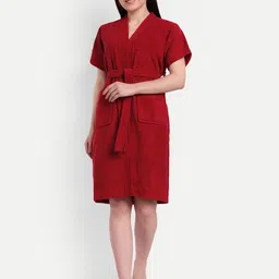 GAB Red Pure Cotton Bath Robe-image-76