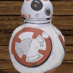 Lushomes White & Brown Decorative Robot Cushion-49