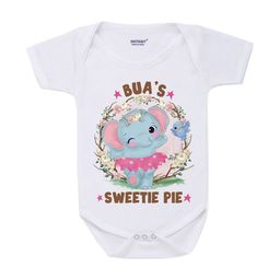 KNITROOT Infant Kids White & Blue Printed Cotton Bodysuit-image-95