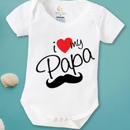 Babywish Infants Fathers Day Printed Cotton Bodysuit-image-43