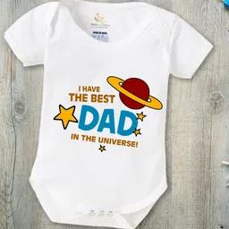 Babywish Infants Fathers Day Printed Cotton Bodysuit-image-38