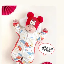 StyleCast Infants Girls Red Conversational Printed Rompers-image-39