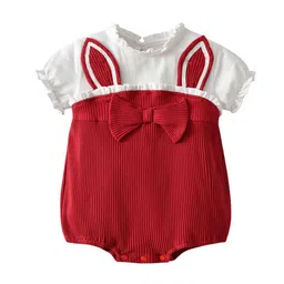 StyleCast Infants Girls Red Self Design Cotton Bodysuit-image-41
