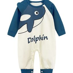 StyleCast x Revolte Infant Boys Dolphin Printed Cotton Romper-picture-35