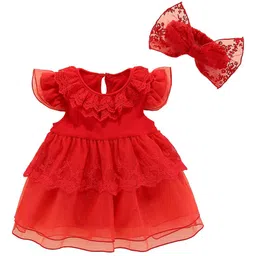 StyleCast Red Infants Girls Cotton Rompers-image-87