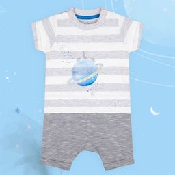 mothercare Infant Boys Grey & White Striped Rompers-26