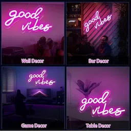the party planet Pink Good Vibes Neon String Light-picture-24
