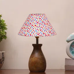 Devansh White & Brown Wooden Table Lamps-picture-16