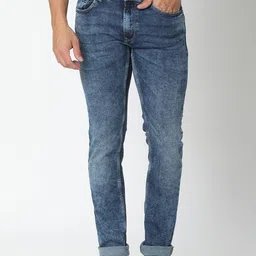 SPYKAR Men Blue Mid Rise Heavy Fade Jeans-image-85