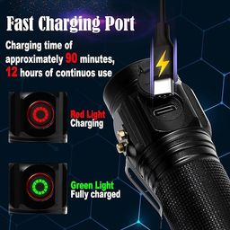 Ghime Torch Light High Power, Mini LED Flashlight Rechargeable 20000 Lumens with 5 Light Modes, Pocket Flashlight with Clip, Magnetic Flashlight for EDC, Camping, Hiking, Emergency (Modern) image 5