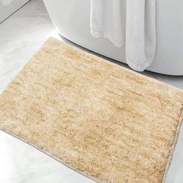 LUXEHOME INTERNATIONAL Beige Solid Microfibre 1600 GSM Bath Rug-image-77
