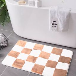 AVI Beige & White Anti-Slip Bath Rug-image-89