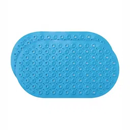 Kuber Industries Blue 2 Pieces Textured Anti Skid 240GSM Bath Rugs-image-49