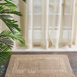Pure Home and Living Beige Solid Linen Reversible Bathmat-image-84