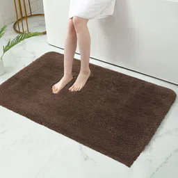 LUXEHOME INTERNATIONAL Coffee Brown Solid Bath Rugs-image-91