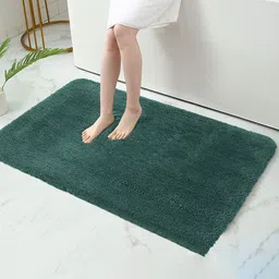 LUXEHOME INTERNATIONAL Green Solid 2200 GSM Anti-Skid Bath Rug-image-49