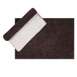 LUXEHOME INTERNATIONAL Brown Solid Bath Rug-image-86