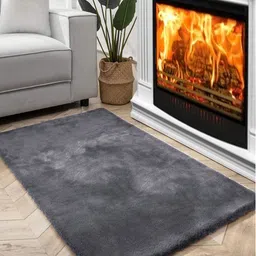 FI Grey Polycotton Solid Bath Rugs-17