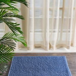 Pure Home and Living Blue Textured 600 GSM Bath Rug-picture-39