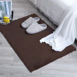 LUXEHOME INTERNATIONAL Coffee Brown Soft Single Anti Slip Bath Rug-image-94
