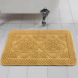 Saral Home Mustard 1000 GSM Cotton Antiskid Bathmat-image-33