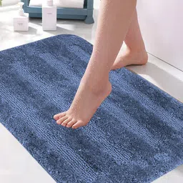 LUXEHOME INTERNATIONAL Blue Bath Rug-image-68