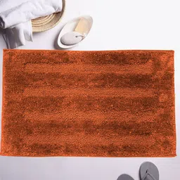 LUXEHOME INTERNATIONAL  Rust Brown Anti Skid Bath Rug-image-95