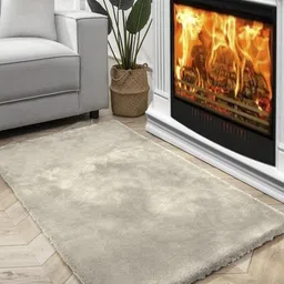 FI Beige Polycotton Solid Bath Rugs-picture-9