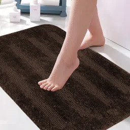 LUXEHOME INTERNATIONAL Brown Striped Bath Rugs-image-49