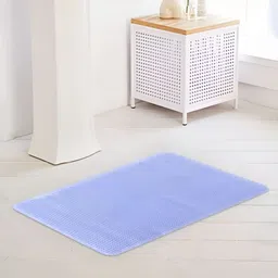 SAVYA HOME Blue Textured 210 GSM Anti-Skid Bath Mat-15