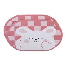 Kuber Industries Pink 2 Pieces Textured Anti Skid 240GSM Bath Rugs-28
