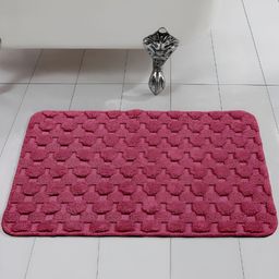 Saral Home YANO Maroon Embossed 1000GSM Cotton Antiskid Bathmat-image-25